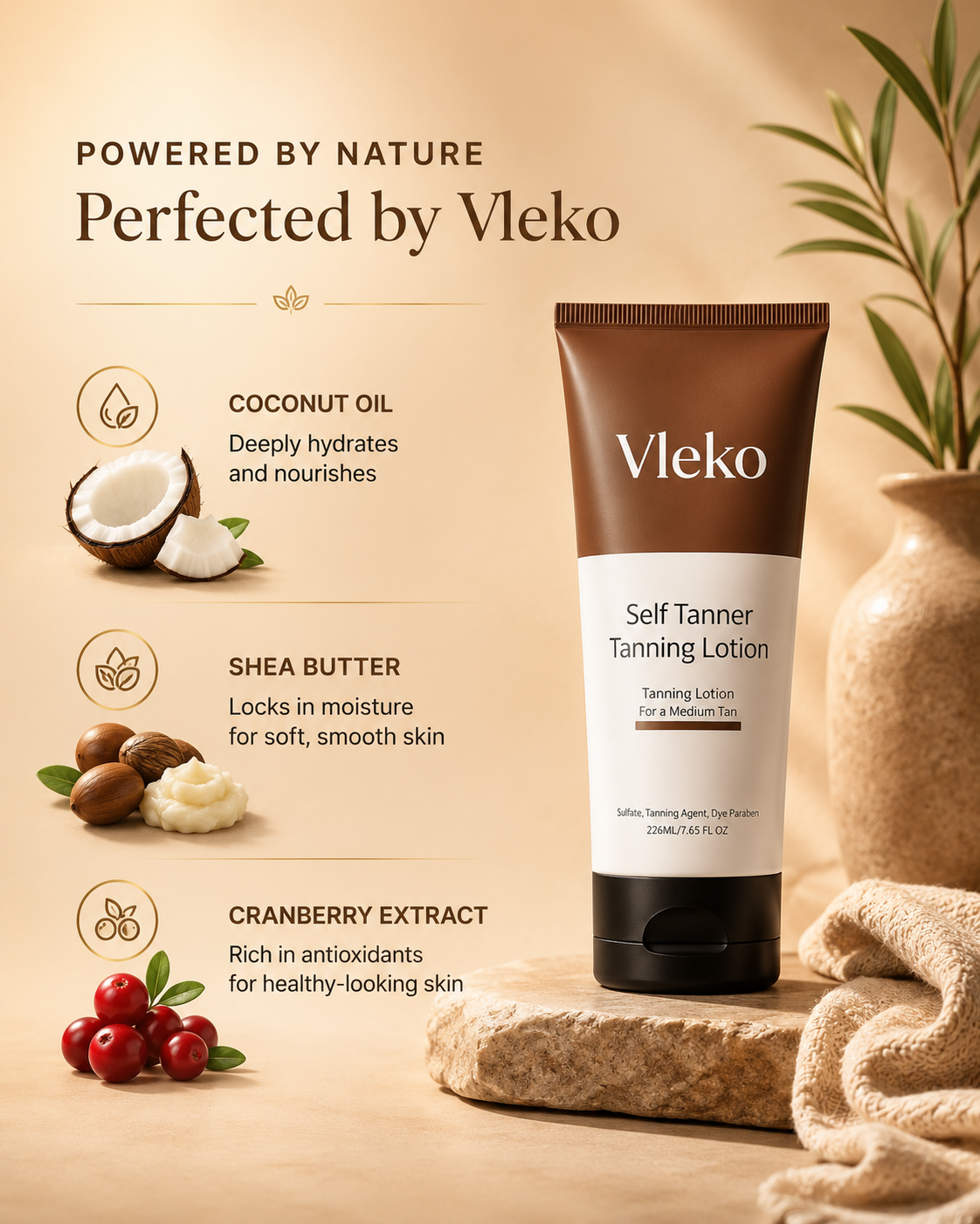 Vleko Caramel Self Tanner