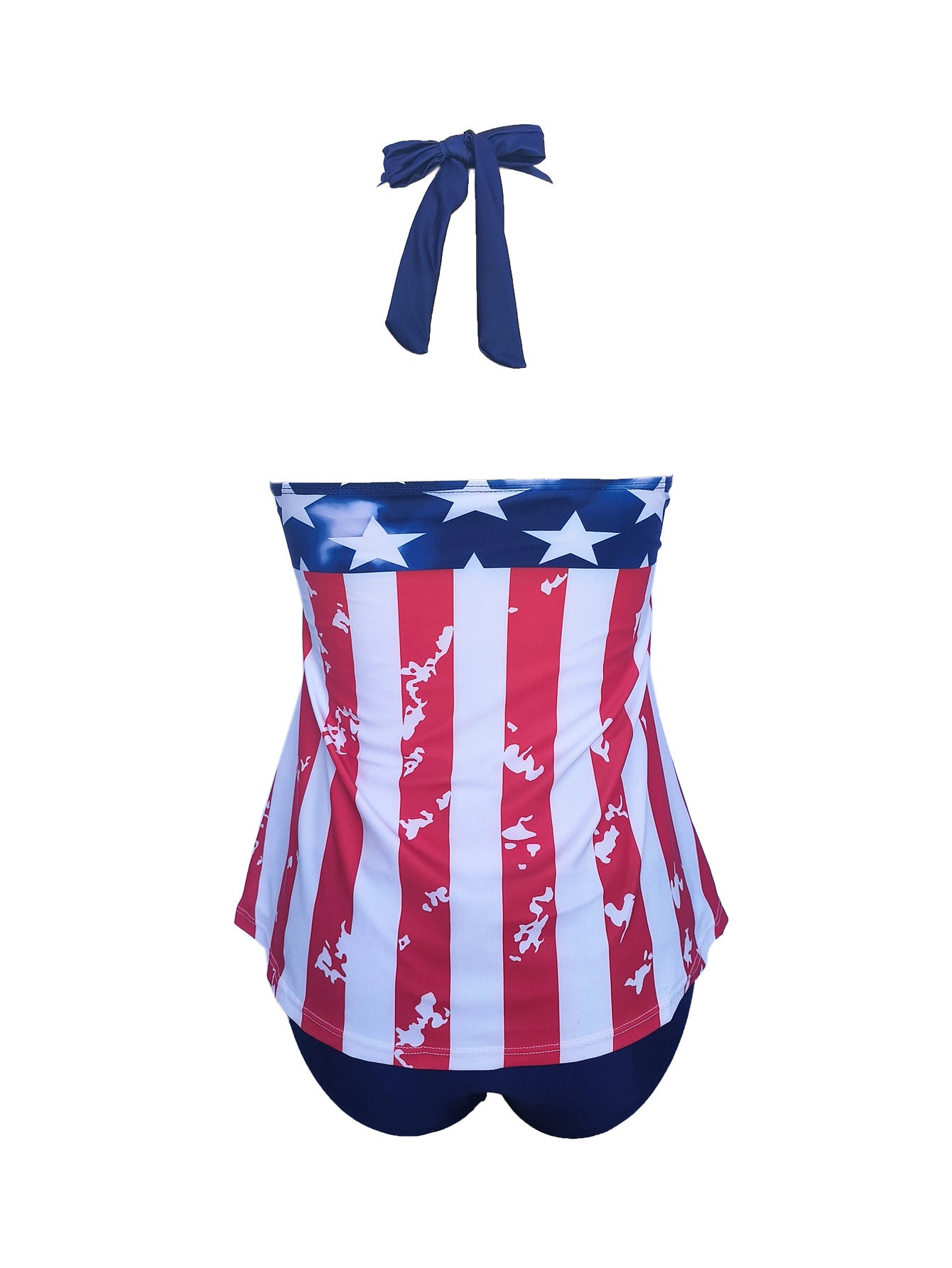 European and American New 2024 New Sexy Printed Bow Tether Women's Swimwear Fashionable Fashionable Conservative plus size Swimwear