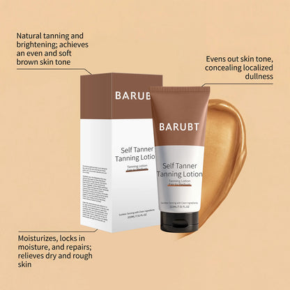 1~2h Instant Self Tanner Sunless Tanning Lotion Dark Brown Tinted Body Gel Caramel Color Self Tan Moisturizing Skin Bronzer