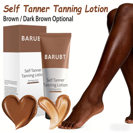 1~2h Instant Self Tanner Sunless Tanning Lotion Dark Brown Tinted Body Gel Caramel Color Self Tan Moisturizing Skin Bronzer